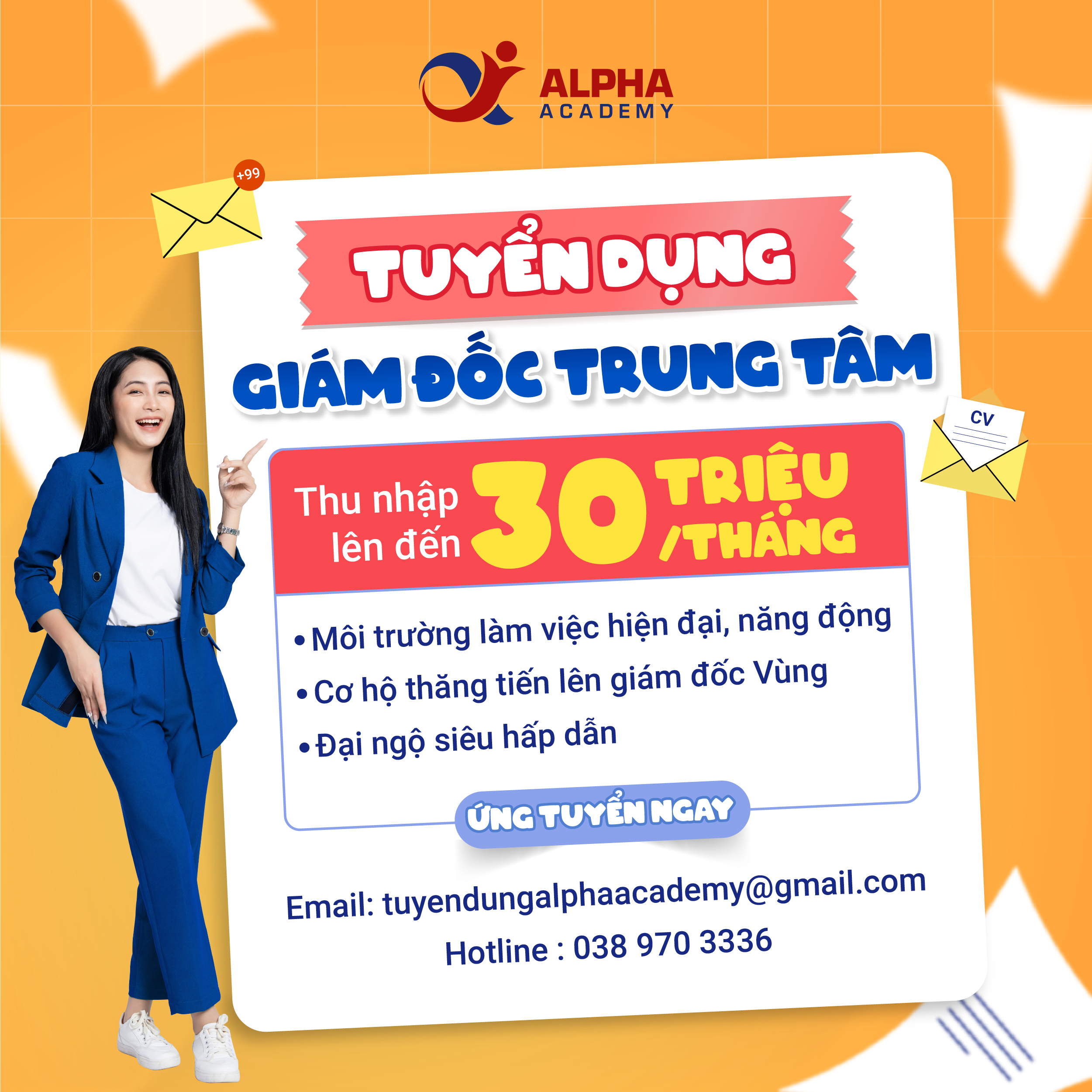 TUYỂN DỤNG GIÁM ĐỐC TRUNG TÂM TIẾNG ANH