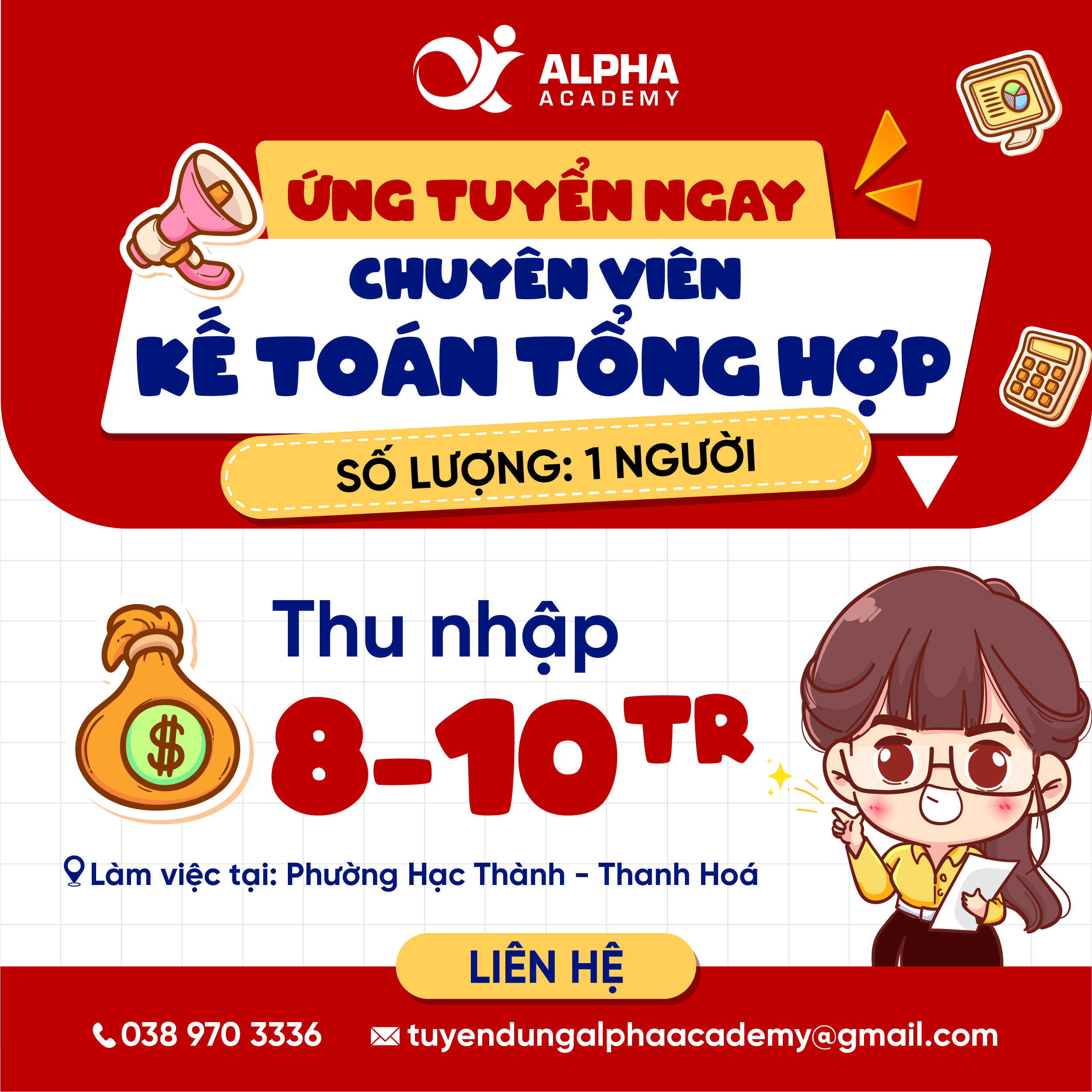 TUYỂN DỤNG KẾ TOÁN TỔNG HỢP